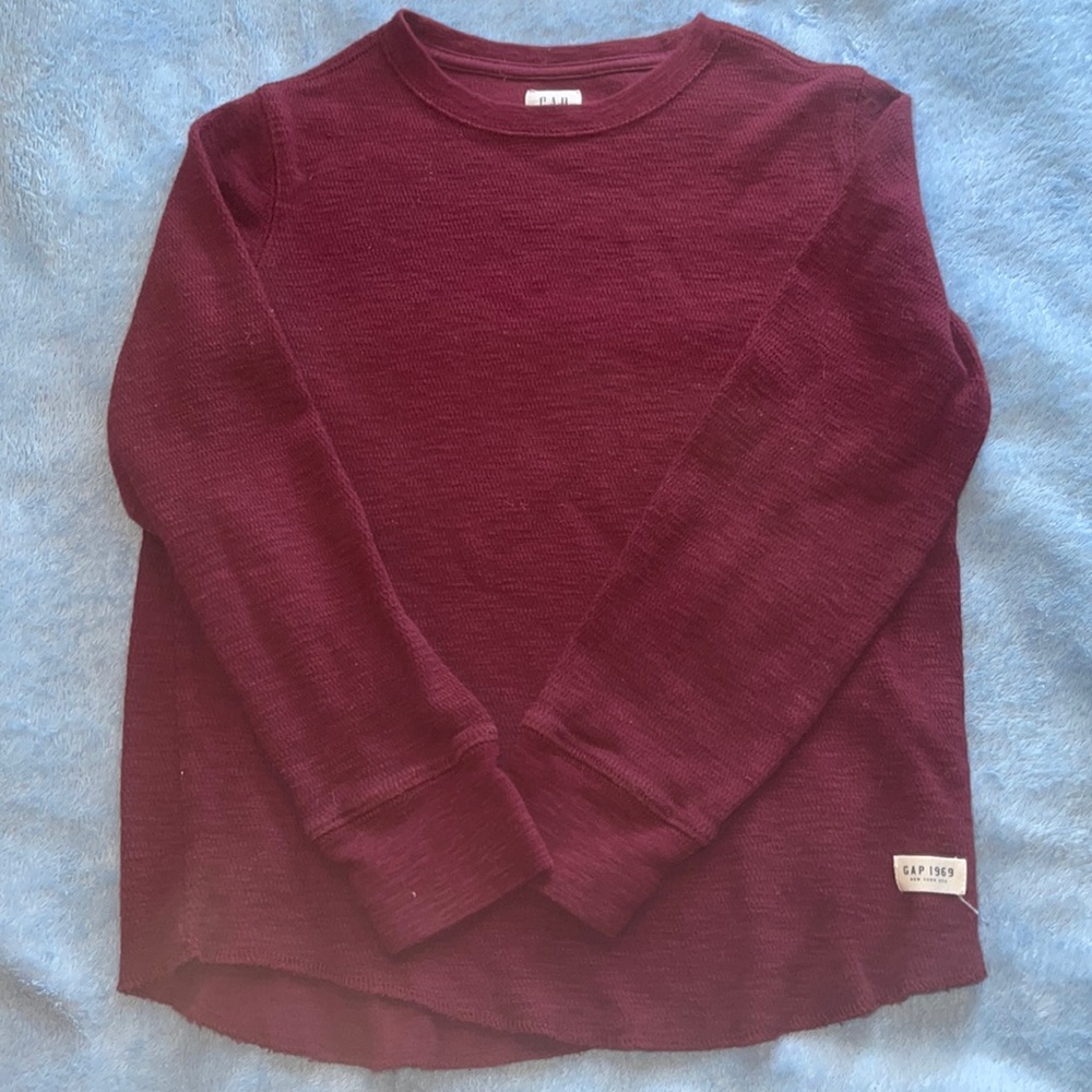 GAP Rich Maroon Crewneck Top